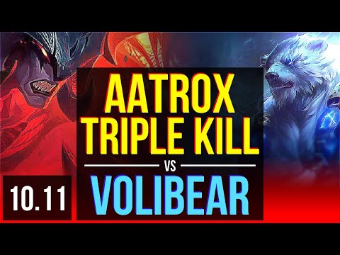 AATROX vs VOLIBEAR (TOP) | Triple Kill, 700+ games, KDA 15/2/9, Legendary | NA Diamond | v10.11