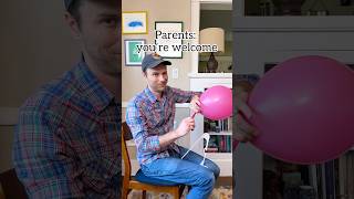 Save your fingers, and use a hanger to tie balloons! #balloon  #birthday #partydecor #dadlife