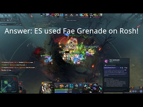 Bug when using Fae Grenade on Roshan: Both teams can see Roshan!