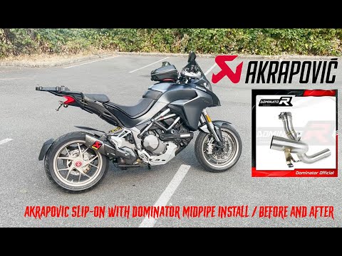 Ducati Multistrada 1260 / Akrapovic Slip-On / Dominator Midpipe