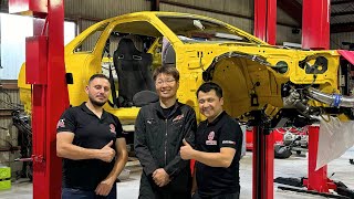 Lightening Yellow GT-R R34 VSPEC before GARAGE YOSHIDA works start!