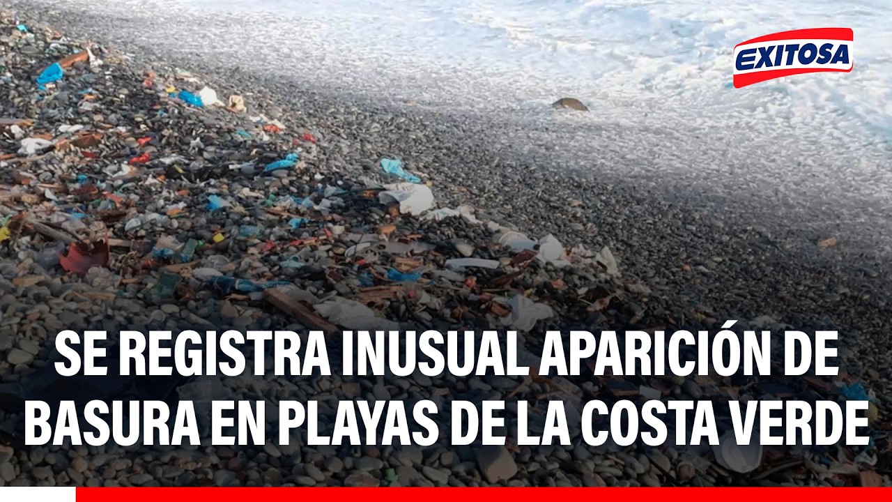🔴🔵 Se registra inusual aparición de basura en playas de la Costa Verde