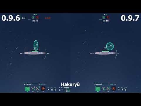 WOWS 0.9.6 vs 0.9.7 CV Rocket's change