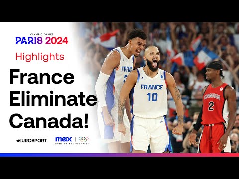 HALF-COURT DAGGER! 🤯 | France vs Canada Men's Basketball Quarter-Final | #Paris2024 #Olympics