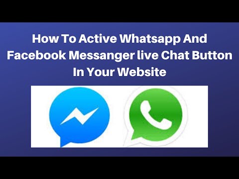 How to active whatsapp and facebook messanger live chat button in your website