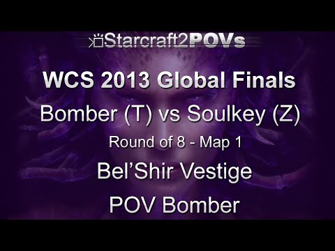 SC2 HotS - WCS 2013 Global Finals - Bomber vs Soulkey - Ro8 - Map 1 - Bel'Shir Vestige - Bomber