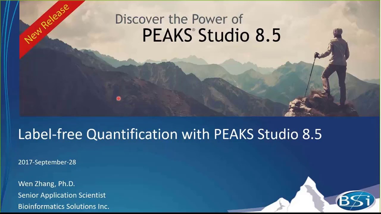 PEAKS Label Free Quantification Webinar