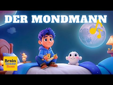 Der Mondmann - Ein Lied für Kinder 🌟 Deutsche Kinderlieder | BrainTeaseBoss_DE