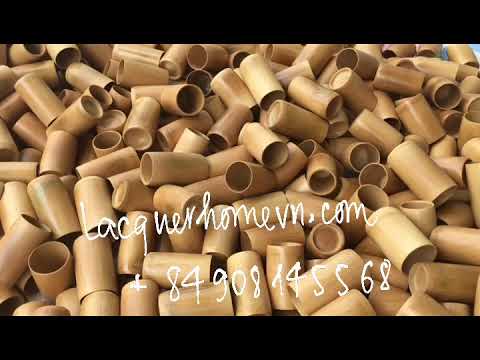 Vietnam Hand carved bamboo cup supplier - www.lacquerhomevn.com