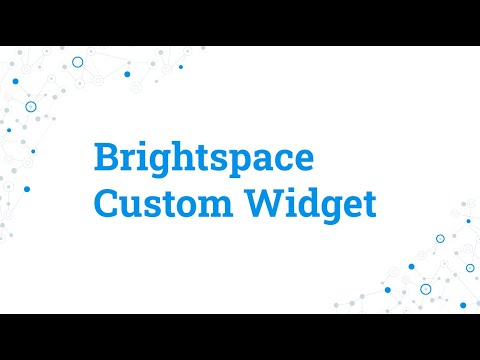 Brightspace Custom Widget