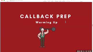 CTG Callbacks Workshop: Plays