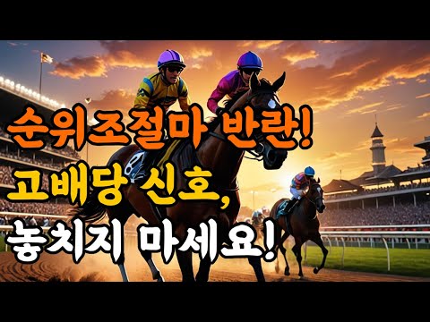 순위조절마 반란! 고배당신호, 놓치지 마세요!!!