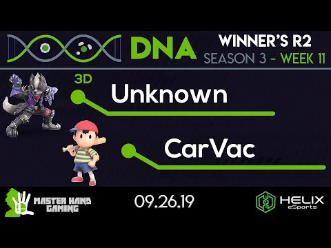 DNA S3:W11 - 3D | Unknown (Wolf) Vs. CarVac (Ness) - Winner's R2