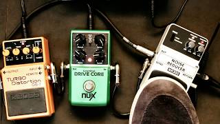Video thumbnail for Behringer NOISE REDUCER NR300 Demo + NUX Drive Core + BOSS TURBO Distortion DS-2 by Berger