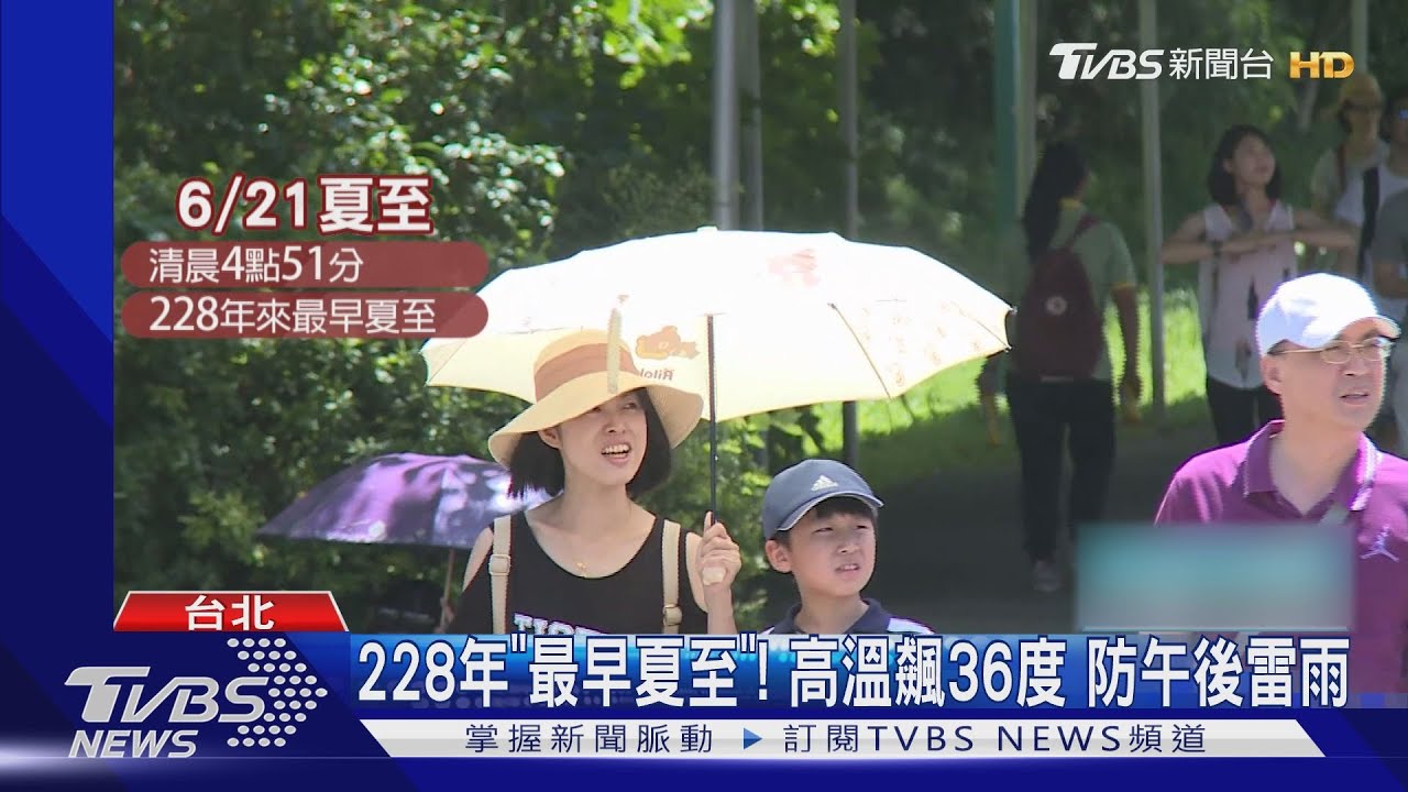228年「最早夏至」!高溫飆36度 防午後雷雨