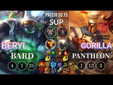 DWG BeryL Bard vs SB GorillA Pantheon Sup - KR Patch 10.15