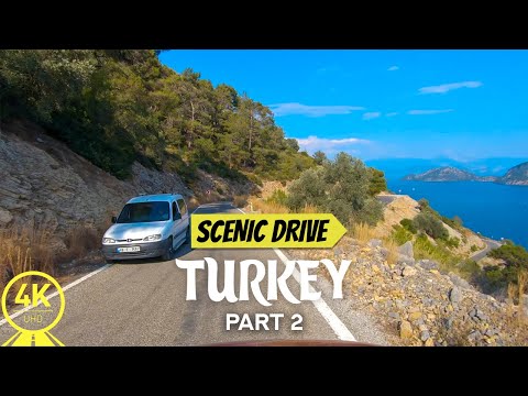 Exploring Roads of Turkey during Indoor Cycling Class - 4K Scenic Drive with Real Sounds - Part #2