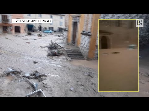 Maltempo nelle Marche, Cantiano il giorno dopo l'alluvione