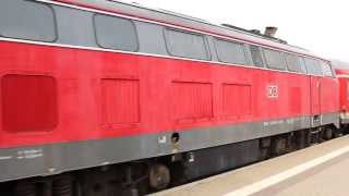 preview picture of video 'DB 218 447-1 departs Salzgitter-Ringelheim 16 April 2013'