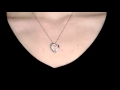 Black And White Diamond Heart Pendant Necklace