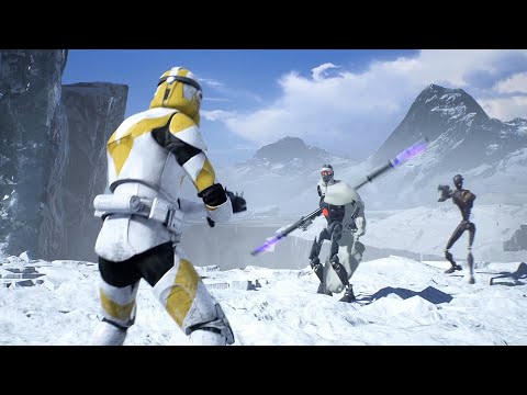 Clone Troopers vs Separatist Droid Army - STAR WARS JEDI FALLEN ORDER NPC Wars