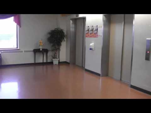 Vintage Montgomery and Otis Service Traction Elevators at Edmonton General Continuing Care Center