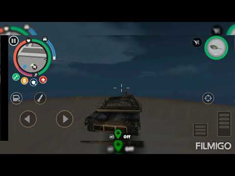 Taking a tank on building and taking big jump in rope hero vice town game