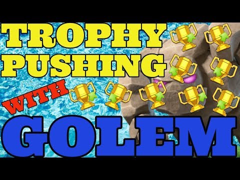 Let’s TROPHY PUSH on LADDER with my Golem Wizard 🌪️Tornado🌪️ Deck! Sick Splash Synergy!