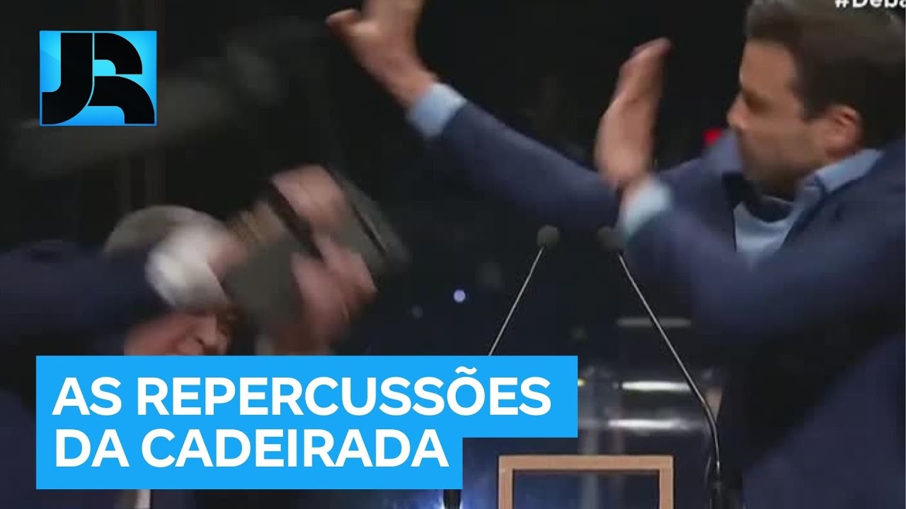 Polícia investiga José Luiz Datena por agressão com cadeira contra Pablo Marçal durante debate em SP