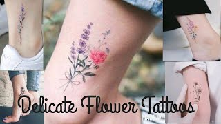 Delicate Flower Tattoos / Tiny Flower Tattoo