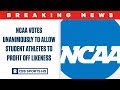 NCAA votes unanimously to allow student-athletes to PROFIT off likeness | CBS Sports HQ