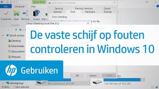 De vaste schijf op fouten controleren in Windows 10