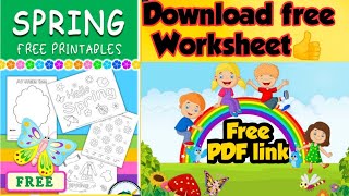 Spring Worksheet for kindergarten| Free Printable Worksheets|kinderport kids learn with fun
