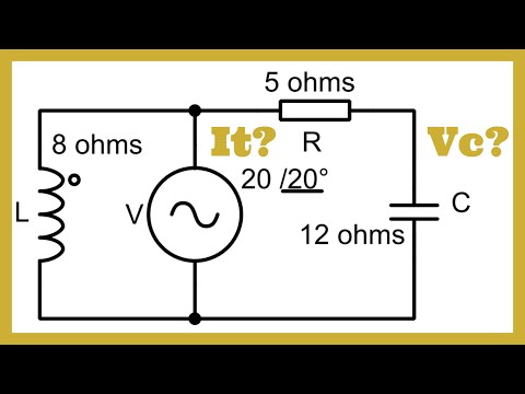 Circuitos elétricos em corrente alternada - RLC MISTO - Exercício 3