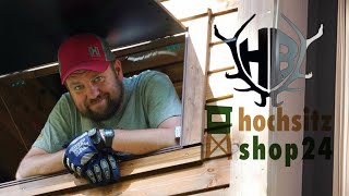 Kann Huntingrollo Bauleitung? Wir bauen die Schlafkanzel Premium von Holz &amp; Raum auf