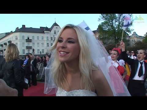 Interview Krista Siegfrids (Finland) at the 2013 Eurovision Opening Reception in Malmö