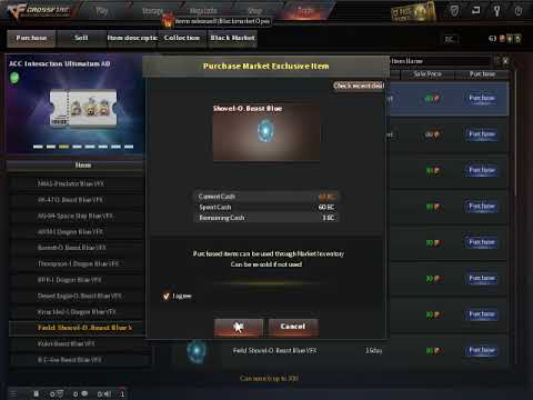 CF: Buying the Field Shovel Obsidian Beast Blue VFX