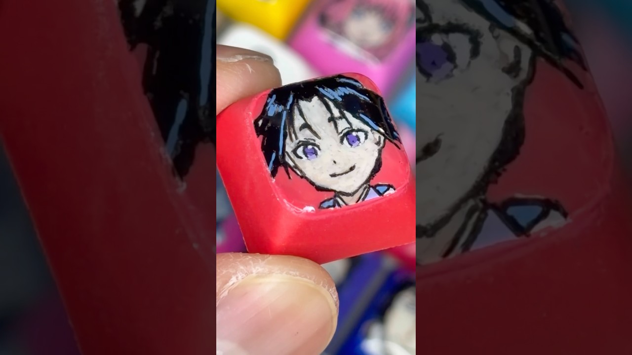 3/20【ESC】キーキャップに「北条時行」を描いてみた〜手描きカスタムキーキャップ制作過程〜　#キーキャップ #手描き #逃げ上手の若君 #LETSRESIN