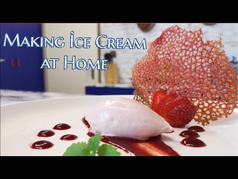 How To Make A Strawberry Ice Cream At Home | Evde Dondurma Nasil Yapilir
