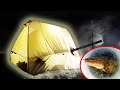 Winter Camping in a Hot Tent ft. The Wooded Beardsman | Burbot Catch and Cook