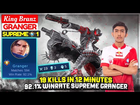 19 Kills in 12 minutes, 92.1% Winrate Supreme Granger [ Supreme 1 Granger ] BTR King Branz