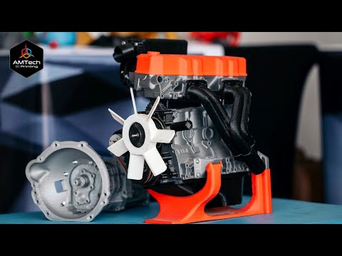 3D Printed Functional Model of a 4-cylinder Internal Combustion Engine - نموذج عامل لمحرك بنزين