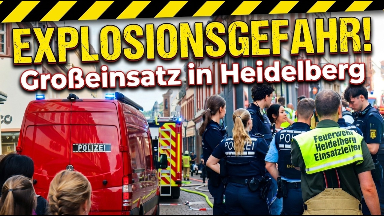 Explosionsgefährliche Substanz entdeckt! Großeinsatz in Heidelberger Fußgängerzone