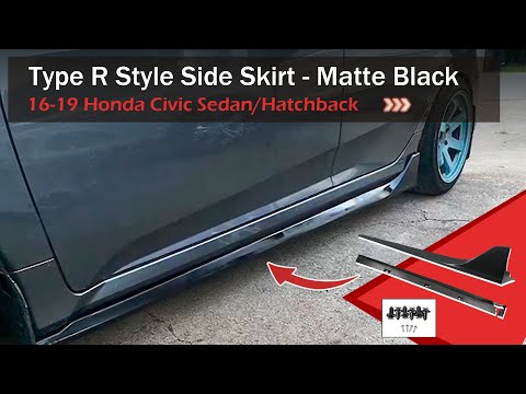 16-19 Honda Civic Type R Style Side Skirt Installation Video | AMERICAN MODIFIED