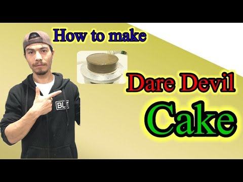 How to make Dare Davil Cake.  @Tiny Cakes @Chocolate Cake
