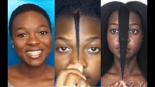 Natural Hair Growth Time Lapse | 2 Years Post Big Chop | Month To Month | Asia Char