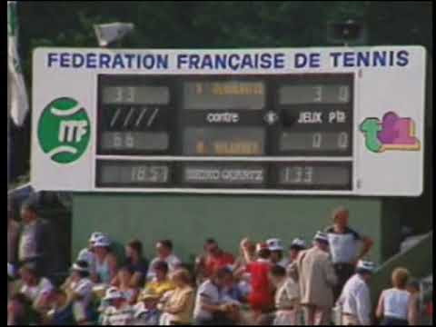 Mats Wilander vs. Vitas Gerulaitis French Open 1982 Quarterfinal PART 4