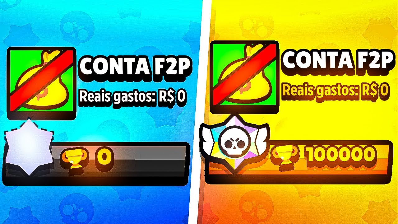 DOS 0 AOS 100 MIL TROFÉUS sem GASTAR DINHEIRO no BRAWL STARS! F2P