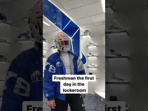 Freshman on the first day 🙃 #freshman #sports #relatable #funny #lockerroom #player #athlete