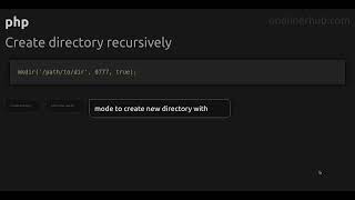Create directory recursively